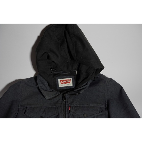 Levi's Workwear Jacket Mens Size‎ Small S In Blue Hooded And Lined - Picture 2 of 10